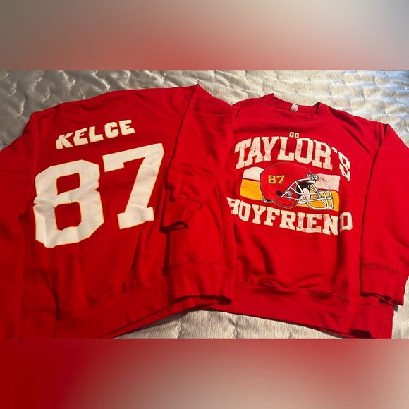 SOLD Kansas City Chiefs Sweatshirts- Go Taylor’s Boyfriend - Picture 2 of 2